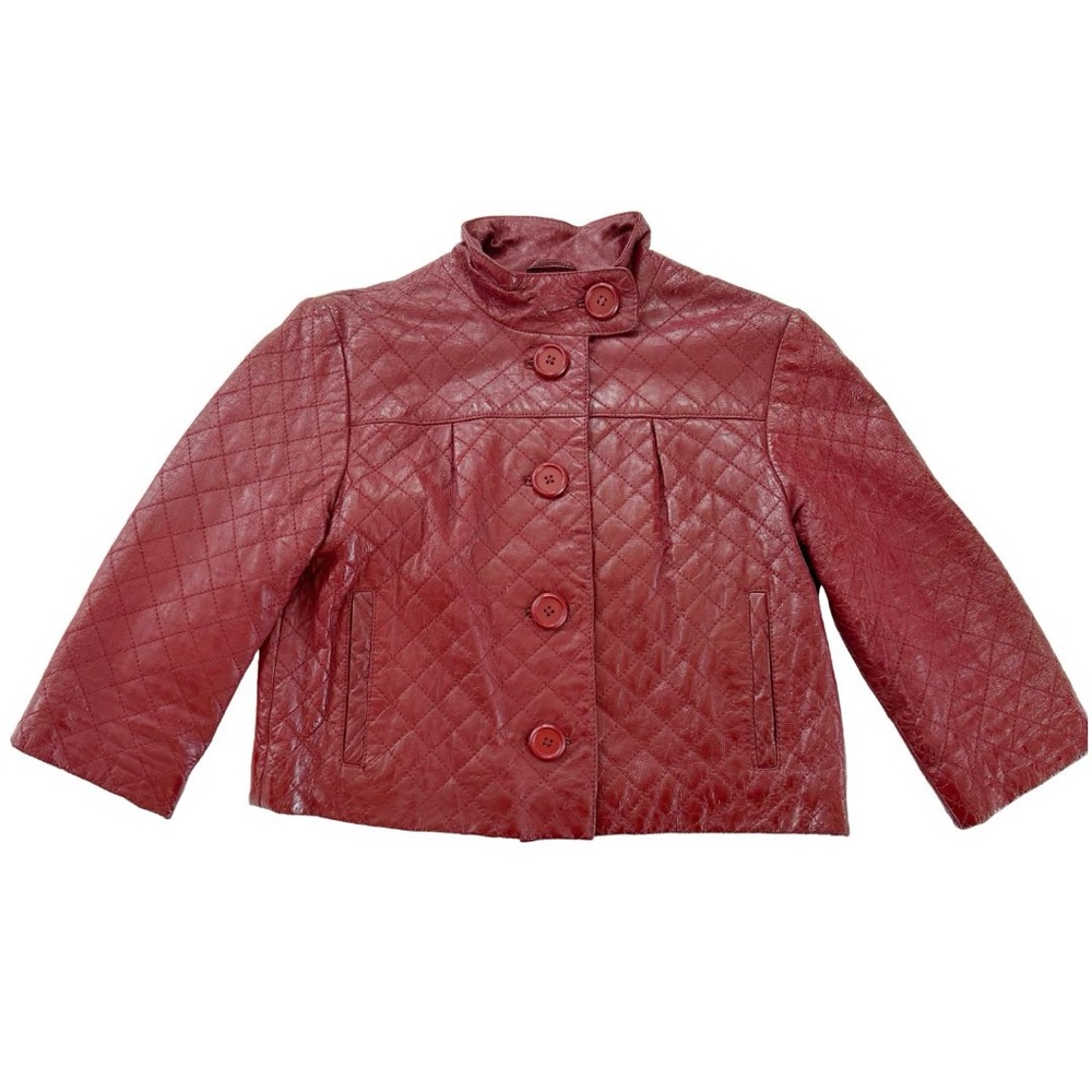 Vintage Tristan Burgundy Cropped Jacket